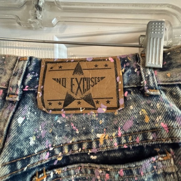 No Excuses Paint sprayed jeans -SZ 9/10- acid washed - Picture 4 of 4